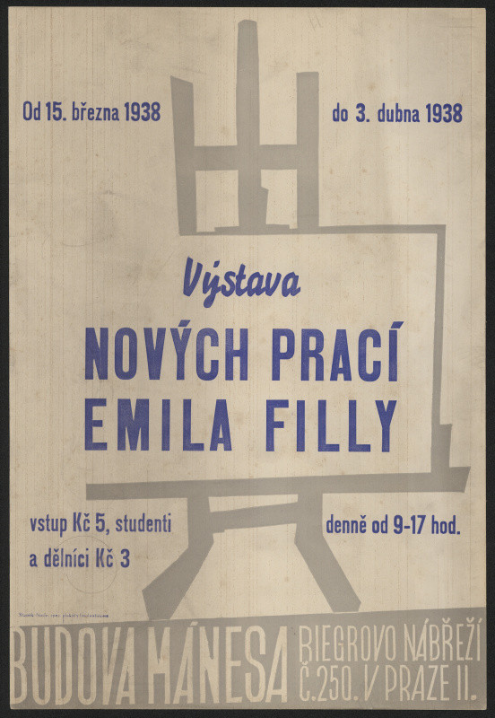 neznámý - Výstava nových prací Emila Filly. Budova Mánesa.