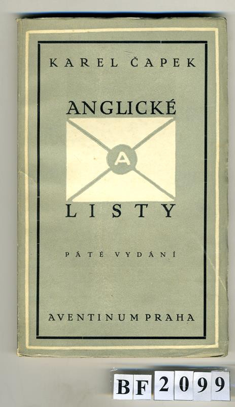 František Obzina, Karel Čapek, Aventinum, Josef Čapek, Otakar Štorch-Marien - Anglické listy. V. vydání