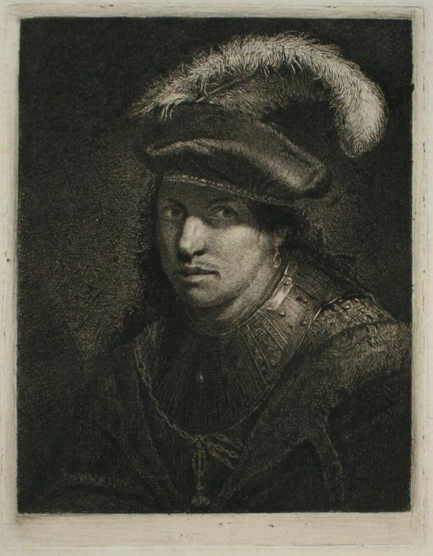 Johannes Pieter de Frey - Podobizna vojáka v baretu s perem