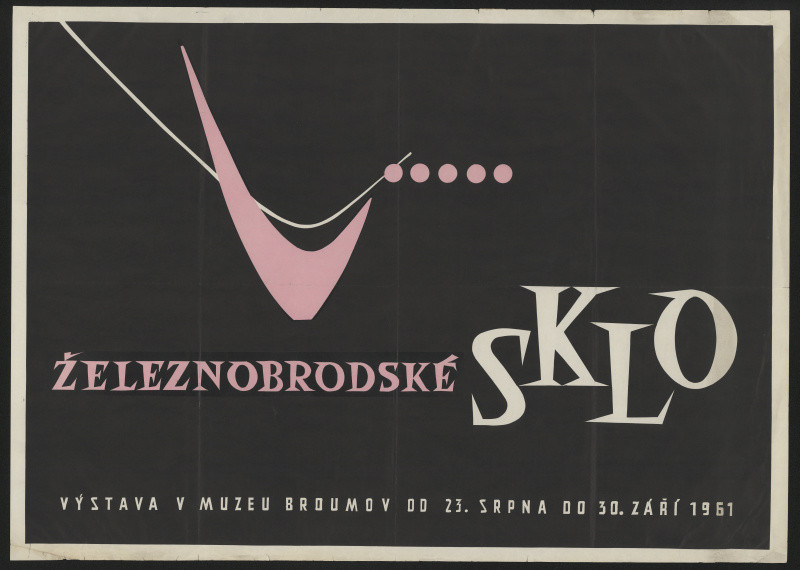 Alois Všetečka - Železnobrodské sklo. Výstava v muzeu Broumov 1961