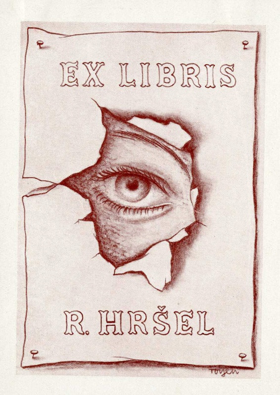 Toyen (Marie Čermínová) - Ex libris R. Hršel