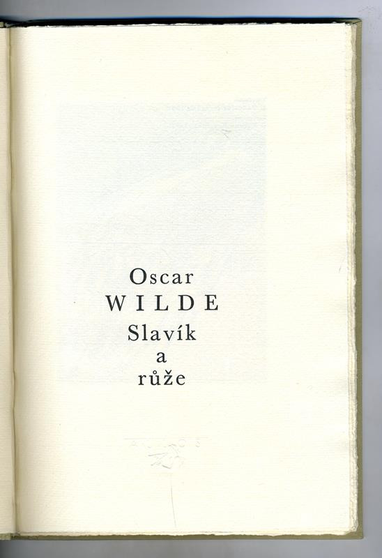 Aulos Praha (nakladatelství), Oscar Wilde, Zdeněk Ziegler, Zdena Krejčová - Slavík a růže