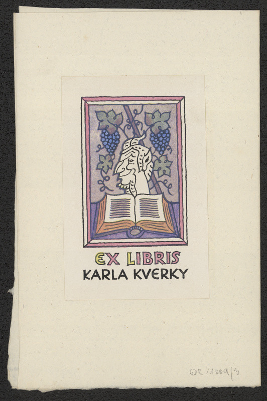 Josef Lada - Ex libris Karla Kverky. in Knižní značky národního umělce Josefa Lady. (Praha. 1949)