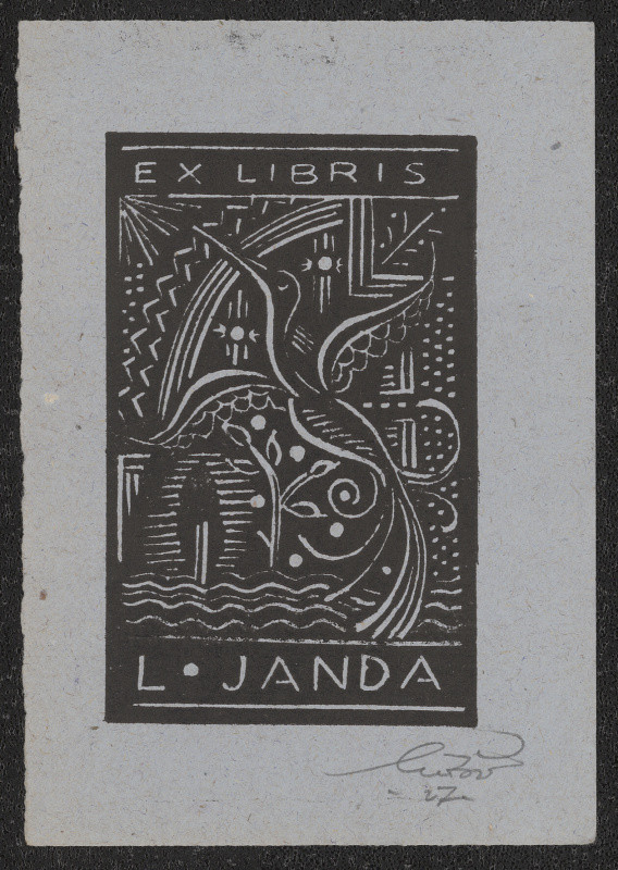 Leo Brož - Ex libris J. Landa