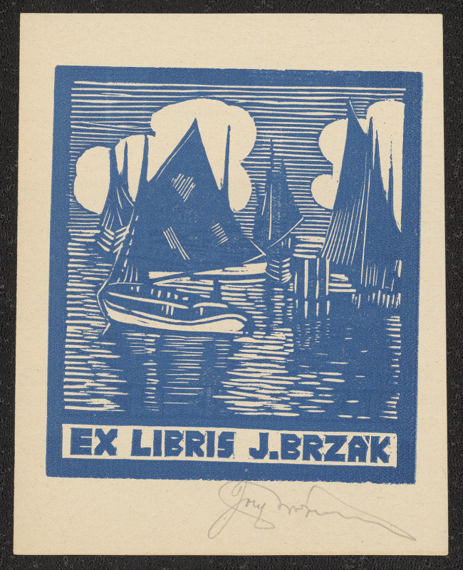 Josef Brzák - Ex libris J. Brzák
