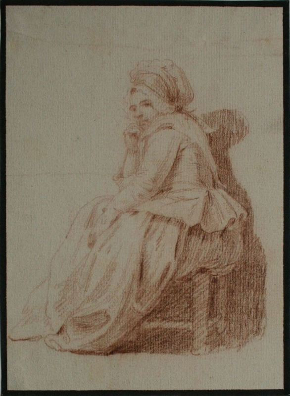 Charles Parrocel - Studie sedící ženy