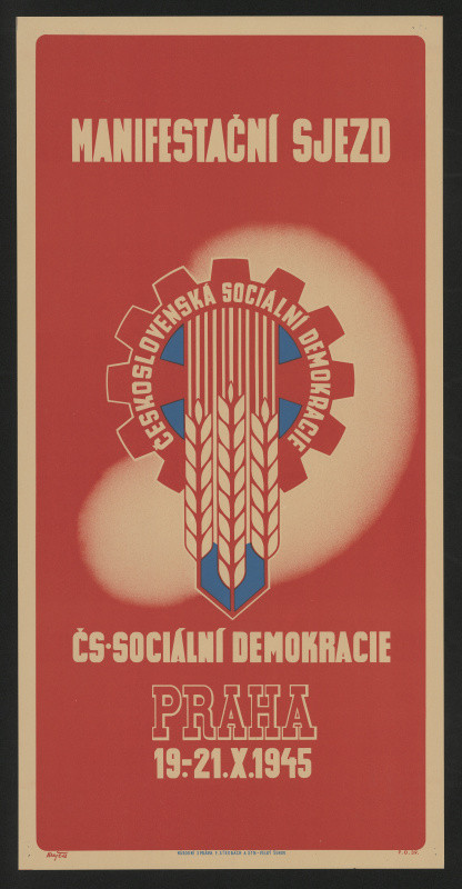 Krejča - Manifestační sjezd čs. sociální demokracie. Praha 19.-21.X. 1945