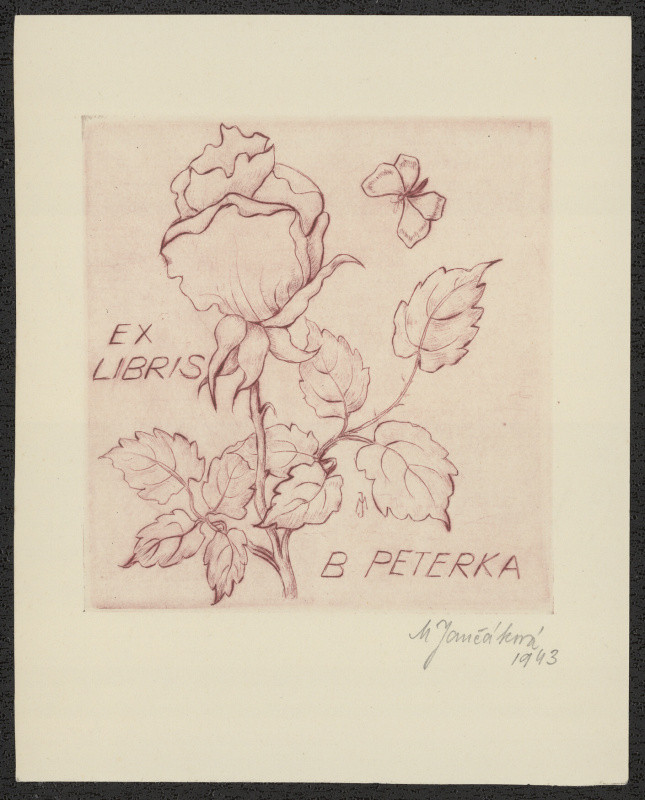 Marie Jančáková Přibilová - Ex Libris B Peterka