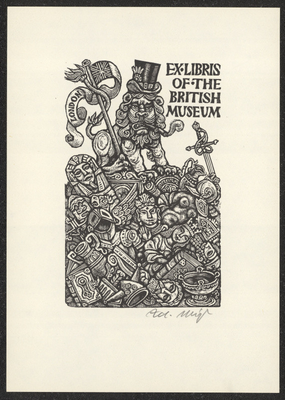 Zdeněk Mézl - Ex libris of The British Museum London