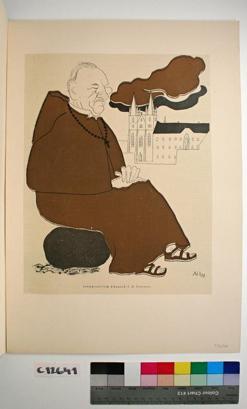Adolf Hoffmeister - Soubor Česká satirická kresba: Sedmdesátiletý Emausák J. B. Foerster