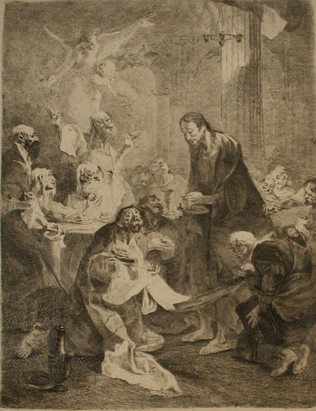 Franz Anton Maulbertsch - Kristus podává apoštolům Tělo Páně