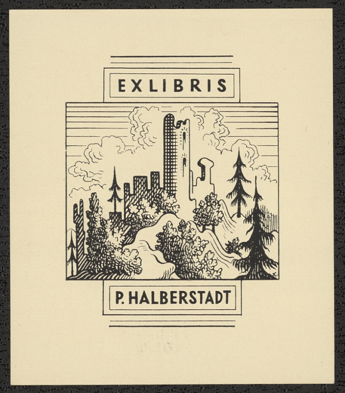 Karel Kinský - Ex libris P. Halberstadt