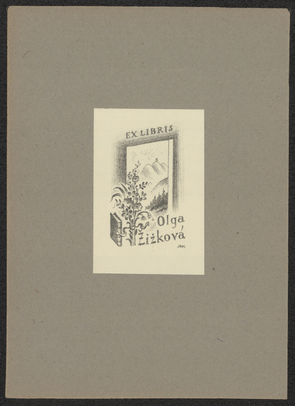 Rudolf (Ruda) Kubíček - Ex libris Olga Žižková