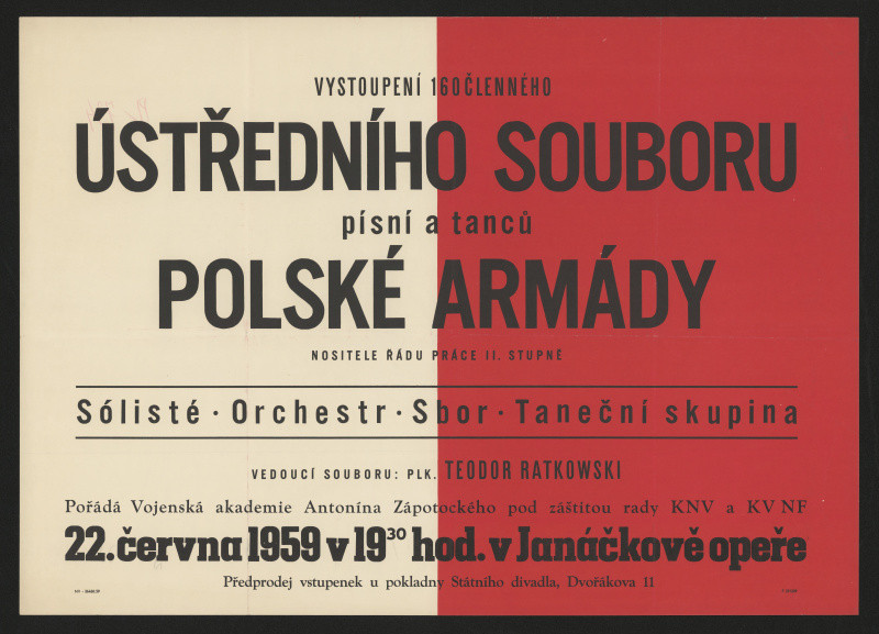 neznámý - Ústřední soubor písní a tanců polské armády, Janáčkova opera Brno