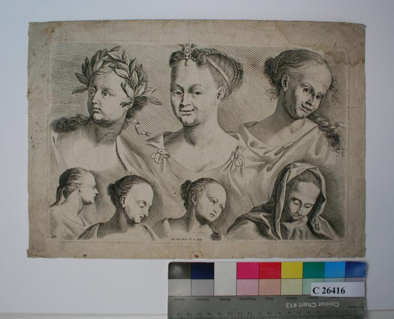 Johann Daniel Hertz st. - Studie ženských hlav