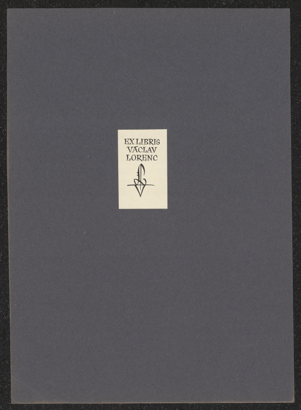 Oldřich Menhart - Ex libris Václav Lorenc