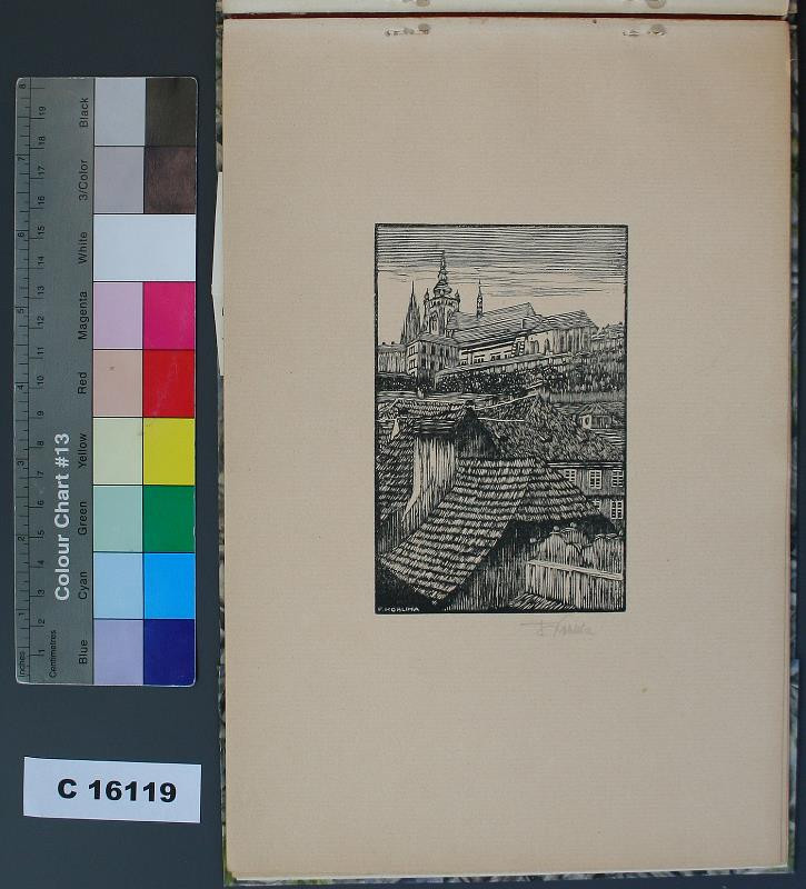 František Kobliha - Pohled na hrad z Karlova mostu