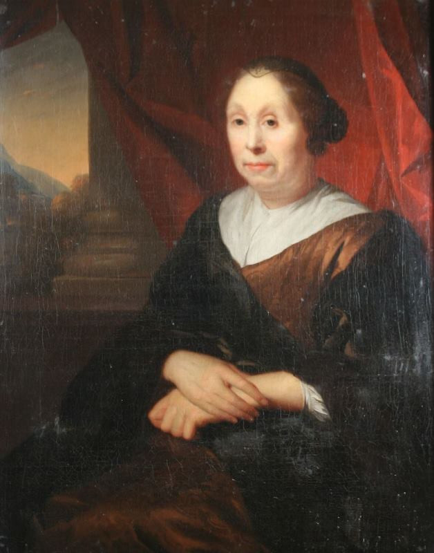 replika (?), Godfried Schalcken - kopie - Portrét  starší  dámy