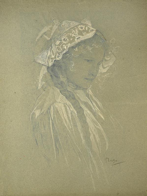 Alfons Mucha - Studie Blahoslaveným čistého srdce