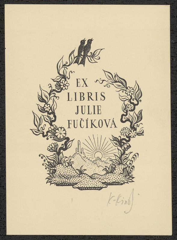 Karel Kinský - Ex libris Julie Fučíková