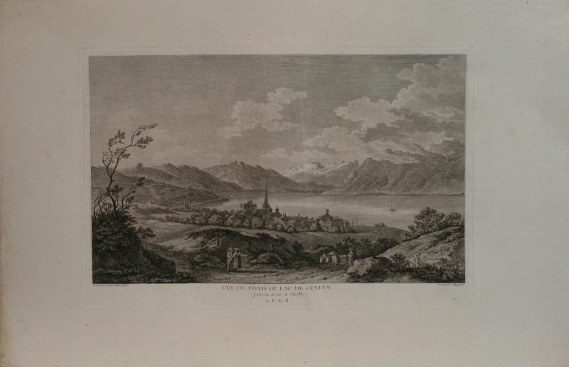 Claude-Louis Masquelier - Vue du fond du Lac de Geneve prise au dessus de Cueilly