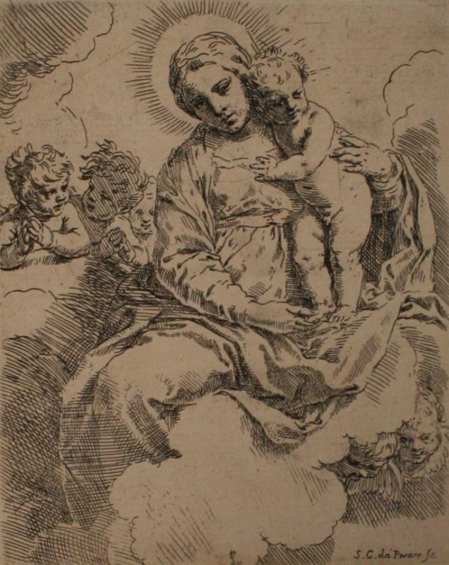 Simone Cantarini zv. il Pesarese  - Madona s Ježíškem