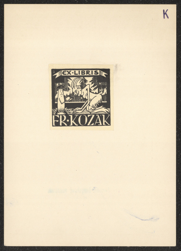 neznámý - exlibris Fr. Kozák