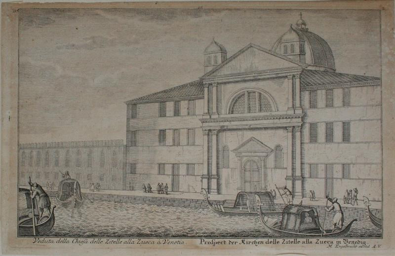 neurčený autor - Prospect der Kirchen delle Zitelle alla Zueca in Venedig
