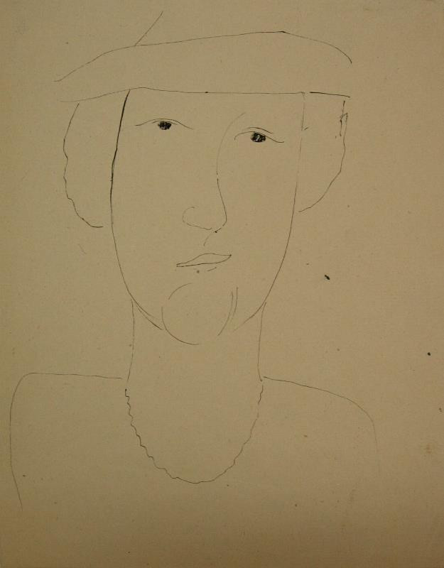 Josef Šíma - Hlava ženy v klobouku