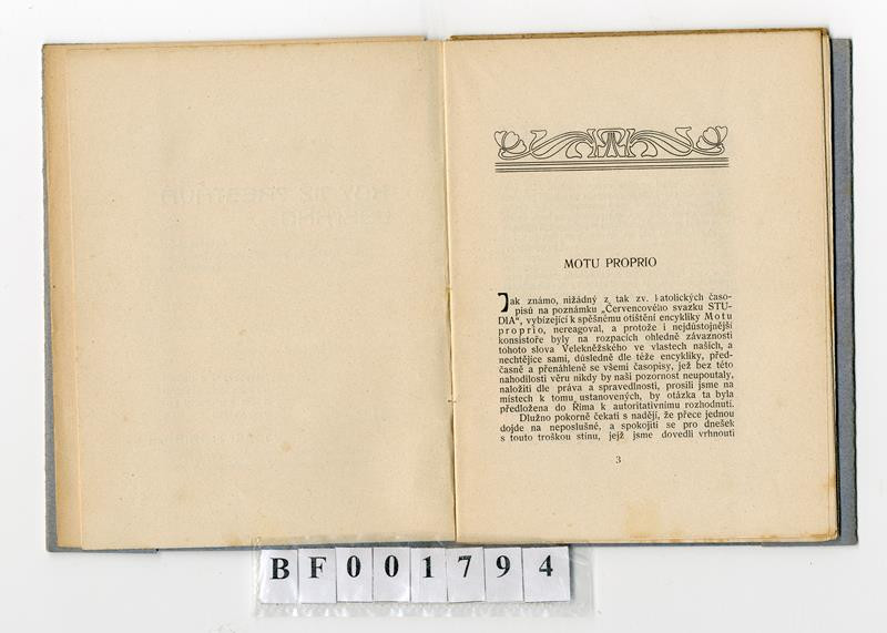 Josef Florian, Studium - Studium a jeho redakční a administrační záležitosti v letech 1903 - 1905