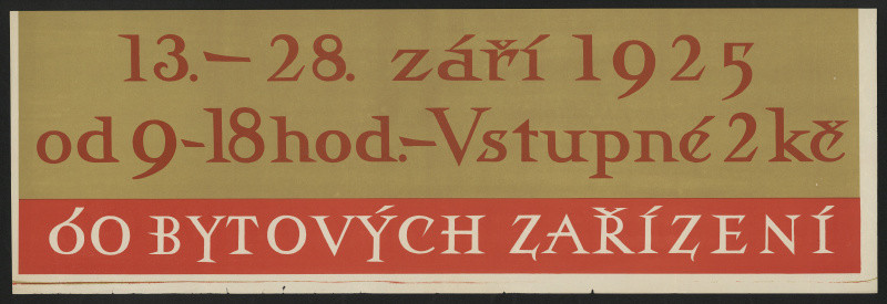 Antonín Morávek - Výstavní trhy nábytku pražských truhlářů, Praha, Ostrov Štvanice 1925