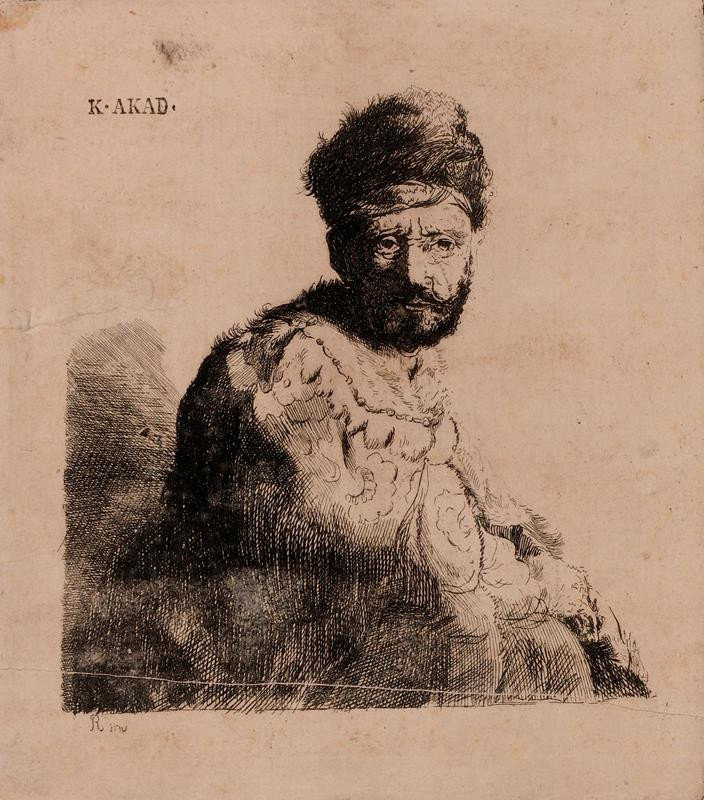 Rembrandt van Rijn - Muž s krátkým vousem ve vyšívaném kožichu