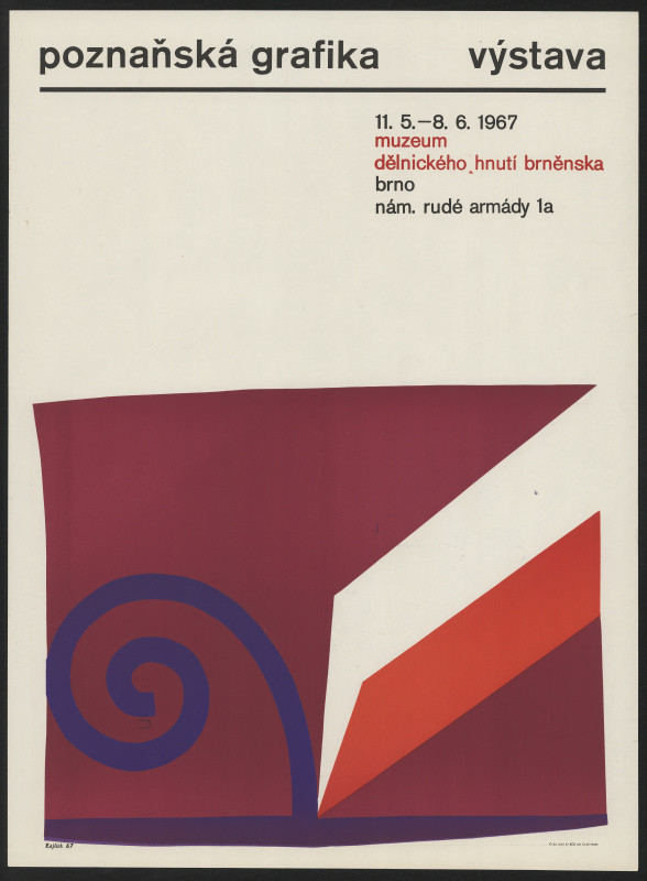 Jan Rajlich st. - Poznaňská grafika, Muzeum dělnického hnutí brněnska 1967