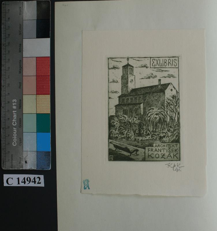 Jan Konůpek - Ex libris architekt  František  Kozák