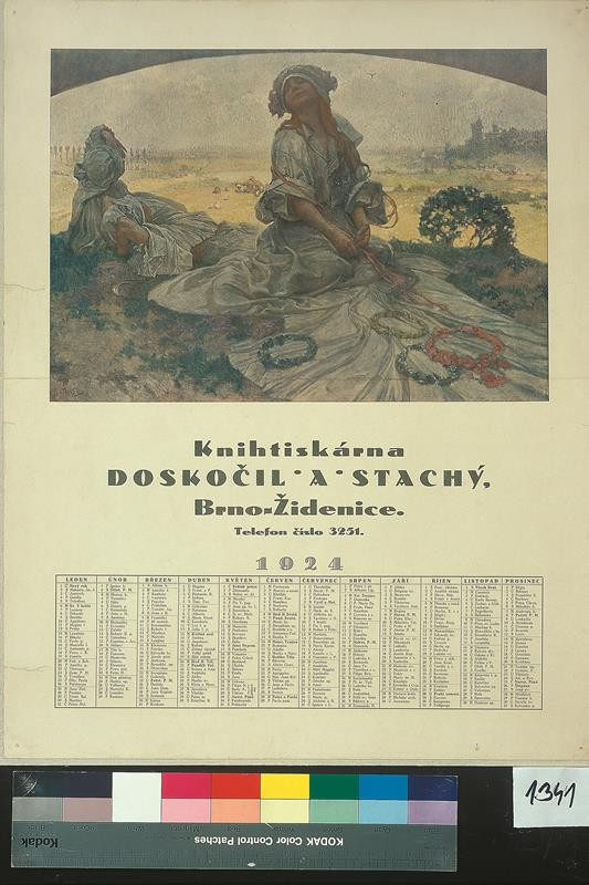 Alfons Mucha - kalendář Doskočil - Stachý, Brno 1924