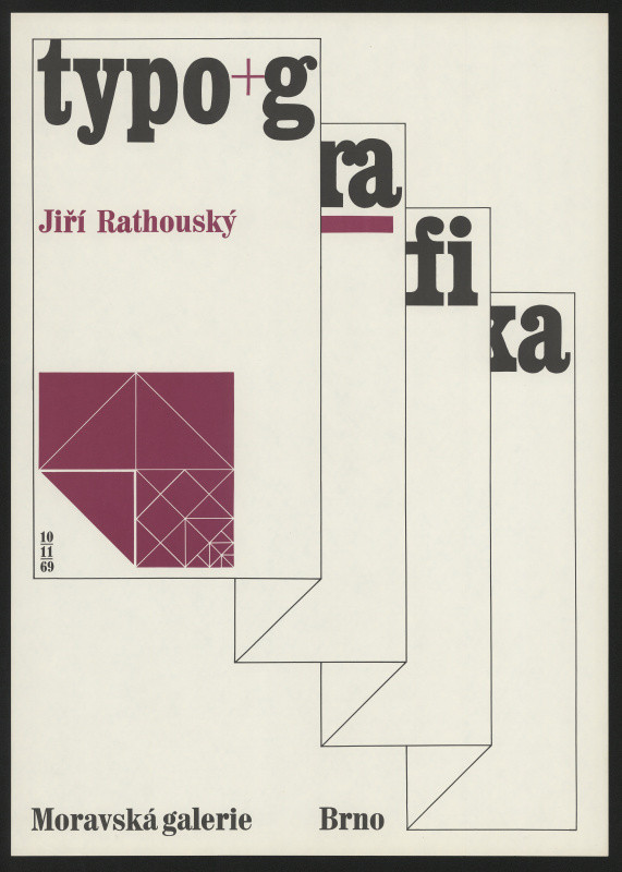 neznámý - Jiří Rathouský. Typo+grafika. MG Brno 10.11.1969