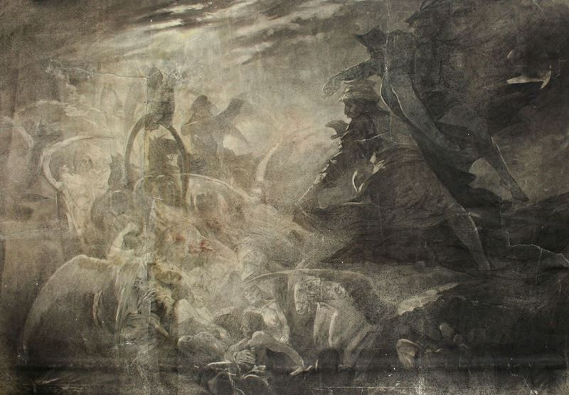 Alfons Mucha - Studie k obrazu (Scéna z Fausta)