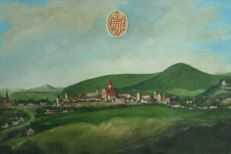 neznámý malíř - Pohled na Moravskou Třebovou v 16.století
