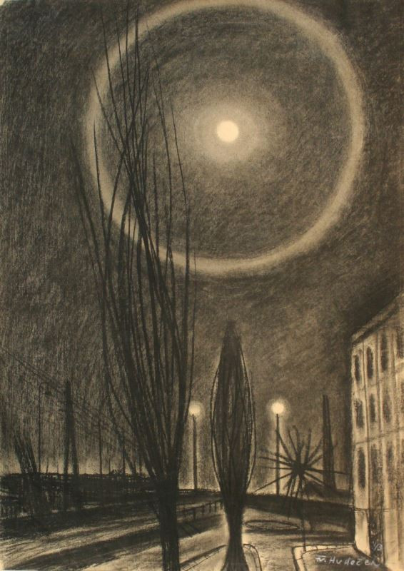 František Hudeček - Ulice v noci
