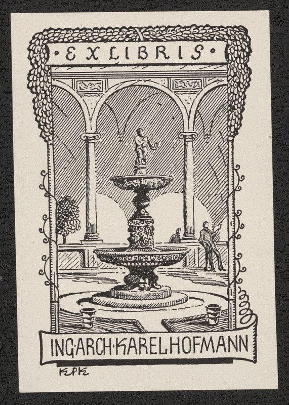 Jan Konůpek - Ex libris Ing. Arch. Karel Hofmann