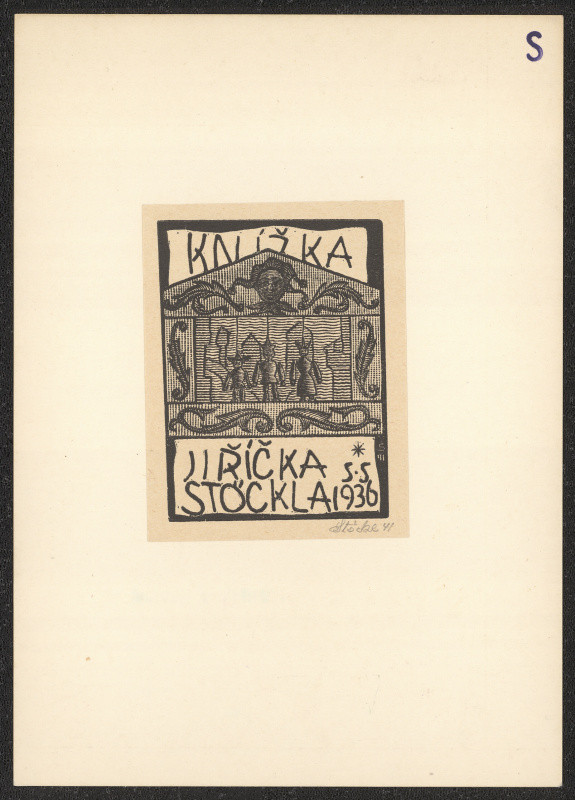 Stöchl - exlibris Knížka Jiříčka Stöckla