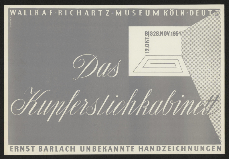 Lauterhahn - Das Kupferstich Kabinett, Ernst Barlach unbekannte Handzeichnungen. Wallraf - Richartz - Museum, Köln Deutz