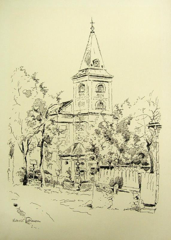 Karel Toman - Pohled na kostel