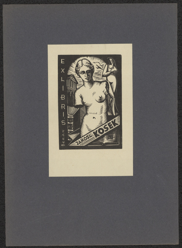 Jaro (Jaroslav) Beran - Exlibris J.Kosek