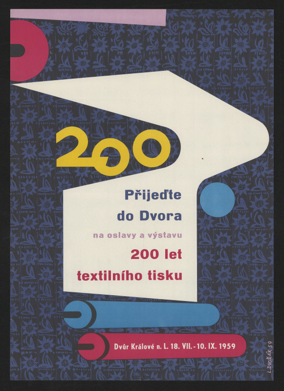 Leopold Dvořák - Dvě stě let textilního tisku, Dvůr Králové 1959