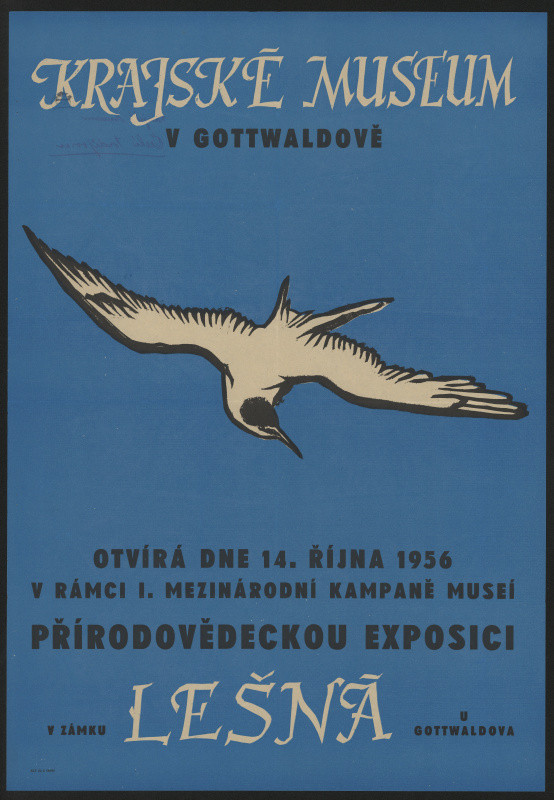 neznámý - Krajské museum v Gottwaldově otvírá 14. října 1956 přírodo-věděckou expozici na zámku Lešná