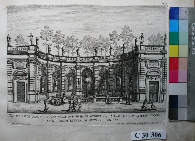 Giovanni Battista Falda - Teatro delle fontane della Villa Borghese