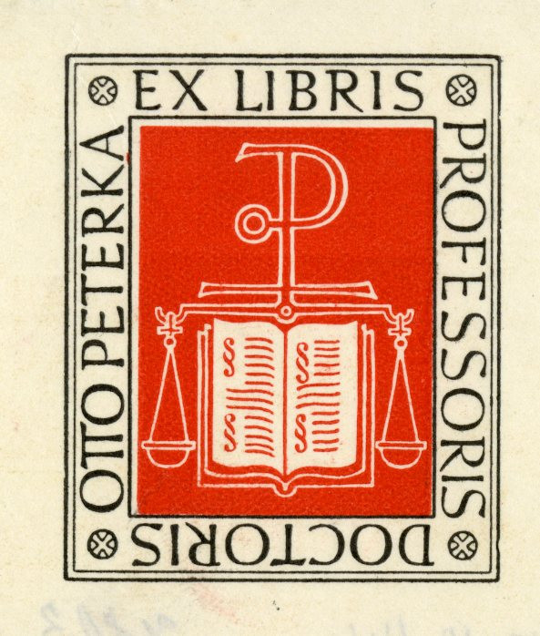 neurčený autor německý - Ex libris Professoris Doctoris Otto Petera