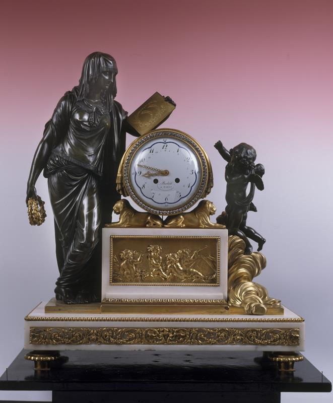 Ferdinand Berthoud - hodiny stolní s alegorickou postavou