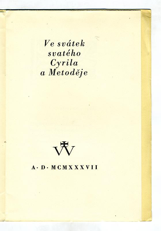 Vlastimil Vokolek, Otto F. Babler, Leonetti - Ve svátek svatého Cyrila a Metoděje